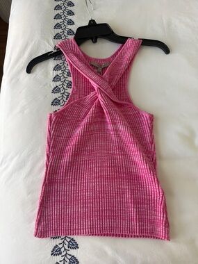 Hudson Jeans Hot Pink Criss Cross Tank